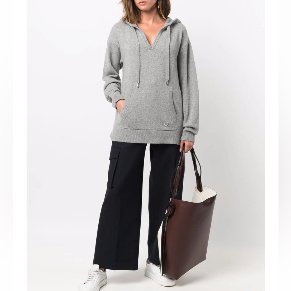 NWT Michael Kors Pearl Heather Cotton Blend Pullover Sweater